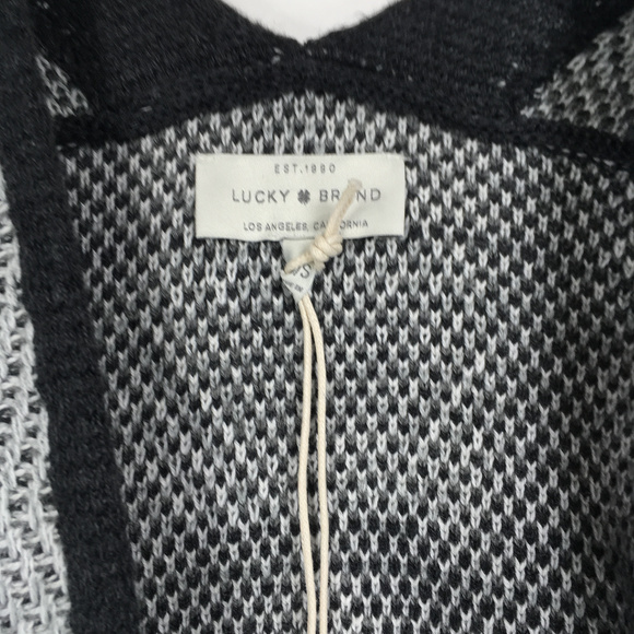 Lucky Brand OS Blanket Poncho Vest Gray - Picture 2 of 6